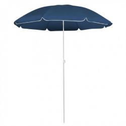 Parasol d'extérieur avec mât en acier Bleu 180 cm 315538