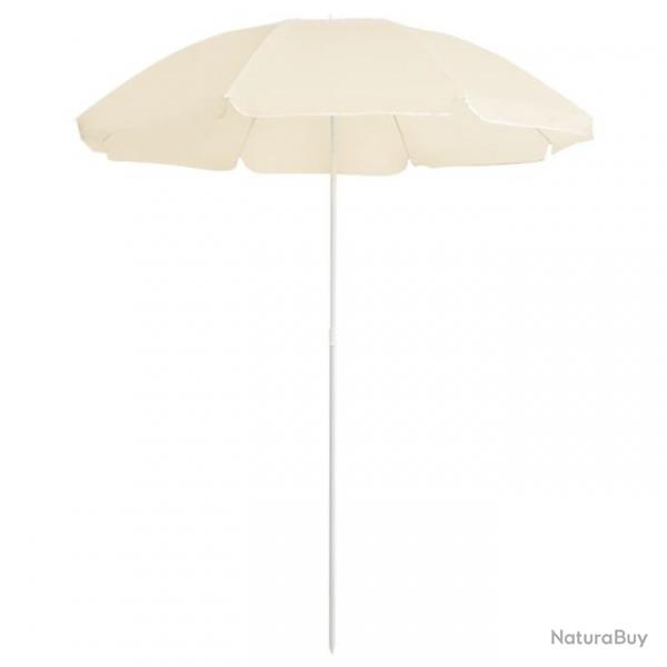 Parasol d'extrieur avec mt en acier Sable 180 cm