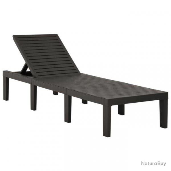 Chaise longue Plastique Anthracite 315827