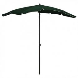 Parasol de jardin avec mât 200x130 cm Vert 315552