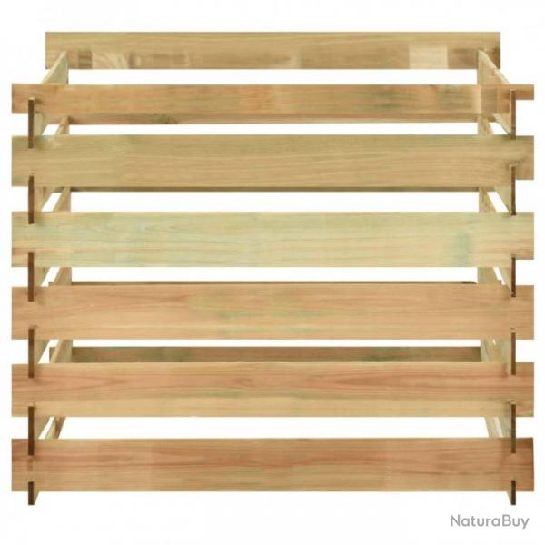 Composteur de jardin  lattes 100x100x80cm Bois de pin imprgn 316061