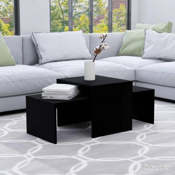 tables basses Noir 100x48x40 cm Agglomr 802913