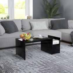 Table basse Noir 90x45x35 cm Aggloméré 802922