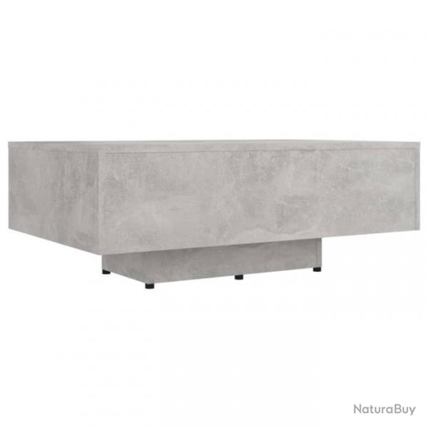 Table basse Gris bton 85x55x31 cm Agglomr