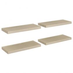 Étagères murales flottantes 4 pcs Chêne 60x23,5x3,8 cm MDF 323876