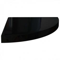 Étagère d'angle flottante Noir brillant 35x35x3,8 cm MDF 323910