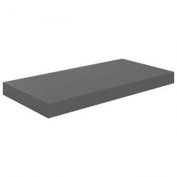 Étagère murale flottante Gris brillant 50x23x3,8 cm MDF 323787