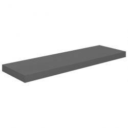 Étagère murale flottante Gris brillant 80x23,5x3,8 cm MDF 323793