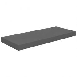 Étagère murale flottante Gris brillant 60x23,5x3,8 cm MDF 323790