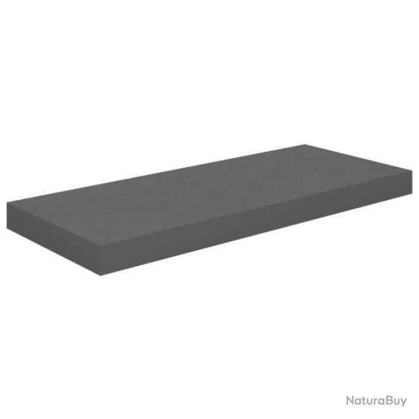 tagre murale flottante Gris brillant 60x23,5x3,8 cm MDF 323790