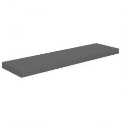 Étagère murale flottante Gris brillant 90x23,5x3,8 cm MDF 323796