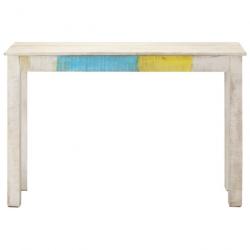 Table console Blanc 115x35x77 cm Bois de manguier brut 323556