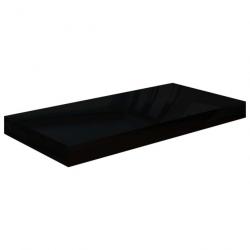 Étagère murale flottante Noir brillant 50x23x3,8 cm MDF 323766