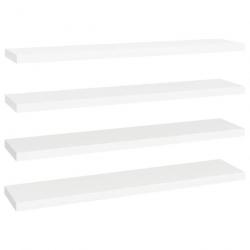 Étagères murales flottantes 4 pcs Blanc 120x23,5x3,8cm MDF 323822