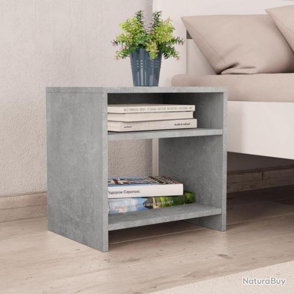 Table de chevet Gris bton 40 x 30 x 40 cm Agglomr 800017