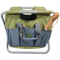 Sac et tabouret à outils de jardin Gris GT85 404635