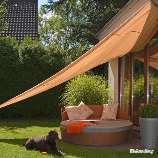 Voile de parasol triangulaire 5 x 5 x 5 m Beige 423918