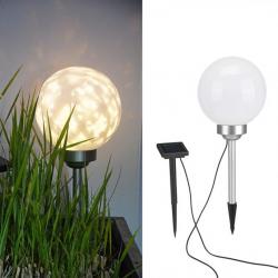 Lampe boule solaire rotative à LED de jardin 20 cm 423907