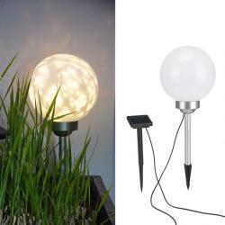 Lampe boule solaire rotative à LED de jardin 20 cm 423907