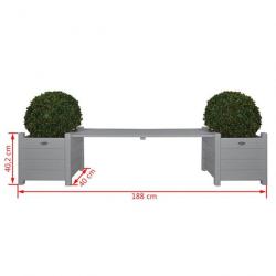 Jardinières avec banc pont Gris CF33G 404625