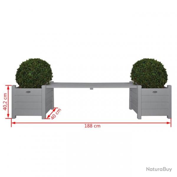 Jardinires avec banc pont Gris CF33G 404625