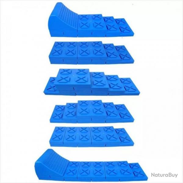 Niveleurs empilables de de caravane Plastique Bleu 424753