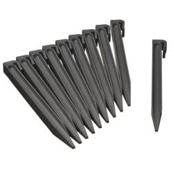 Chevilles d'ancrage de jardin 10 pcs Gris 428505