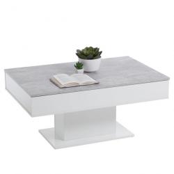 Table basse Gris béton et blanc 428686