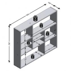 Étagère murale avec 9 compartiments Blanc 428760