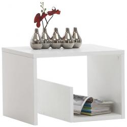 Table basse 2-en-1 59,1x35,8x37,8 cm Blanc 428763