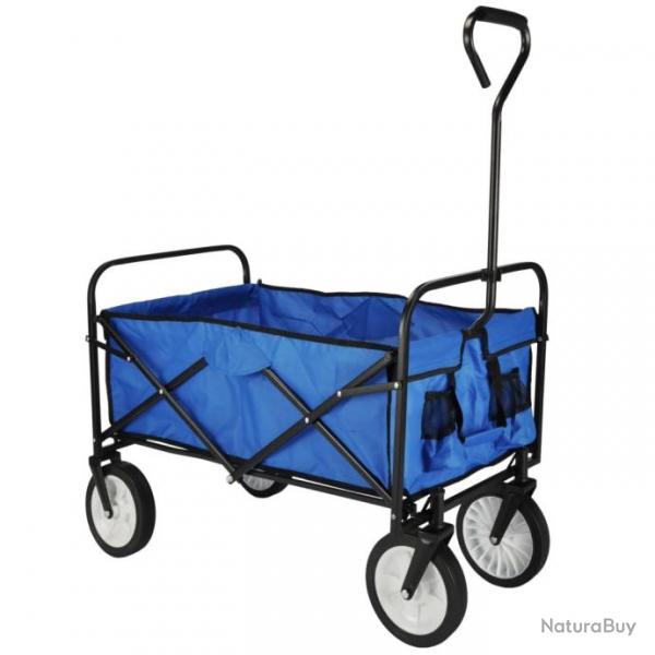 Chariot pliable Bleu 53,5x83x27 cm 435281