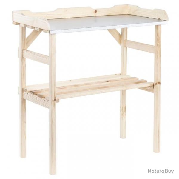 Table de rempotage en bois 82x38x78 cm 435229