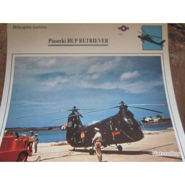 FICHE  AVIATION  TYPE APPAREIL HELICOPTERE  MARITIME / PIASECKI HUP RETRIEVER  USA