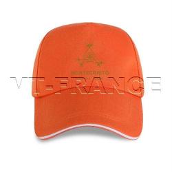 Casquette Cigares MONTECRISTO Habana CUBA, Couleur: Orange