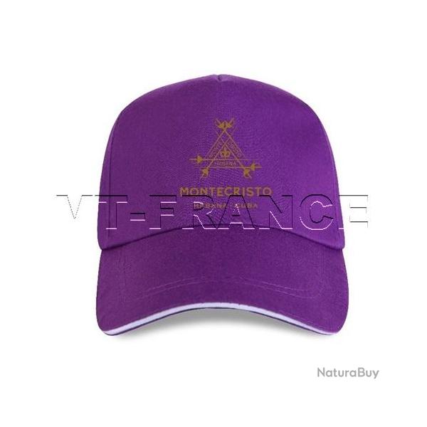 Casquette Cigares MONTECRISTO Habana CUBA, Couleur: Violet