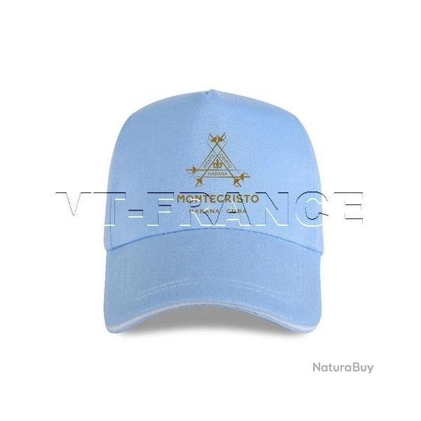 Casquette Cigares MONTECRISTO Habana CUBA, Couleur: Bleu Clair