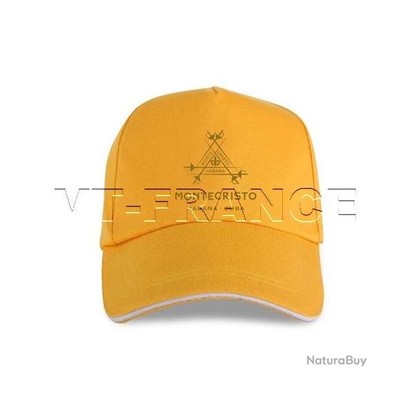 Casquette Cigares MONTECRISTO Habana CUBA, Couleur: Jaune