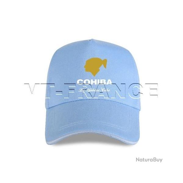 Casquette Cigares COHIBA La Habana CUBA, Couleur: Bleu Clair