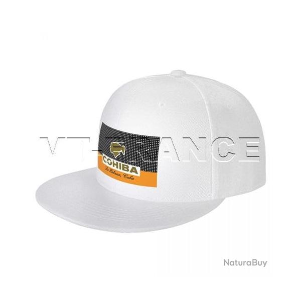Casquette Cigares COHIBA La Habana CUBA, Couleur: Blanc White