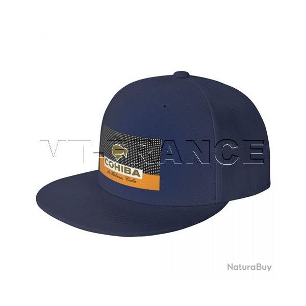 Casquette Cigares COHIBA La Habana CUBA, Couleur: Bleu Blue