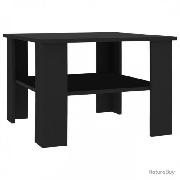 Table basse Noir 60 x 60 x 42 cm Agglomr 800208