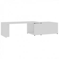 Table basse Blanc 150x50x35 cm Aggloméré 801337