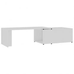 Table basse Blanc 150x50x35 cm Aggloméré 801337