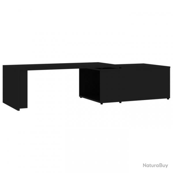 Table basse Noir 150x50x35 cm Agglomr 801338