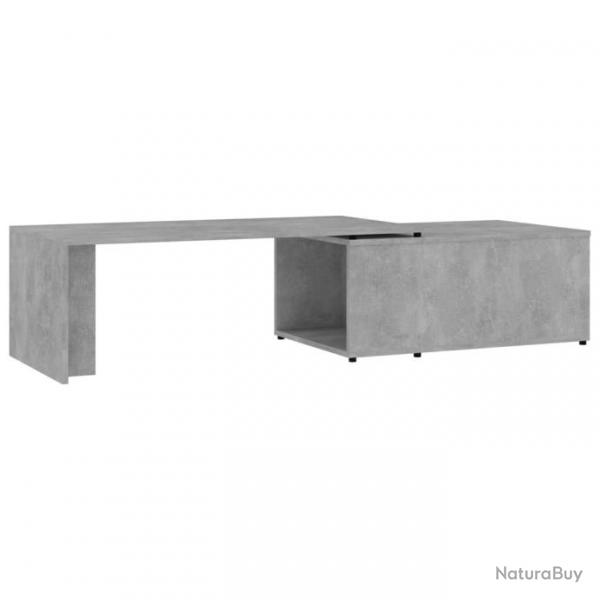 Table basse Gris bton 150x50x35 cm Agglomr