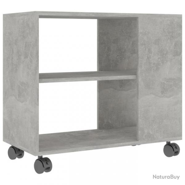 Table d'appoint Gris bton 70x35x55 cm Agglomr 802124