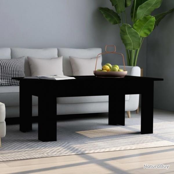 Table basse Noir 100 x 60 x 42 cm Agglomr 801180