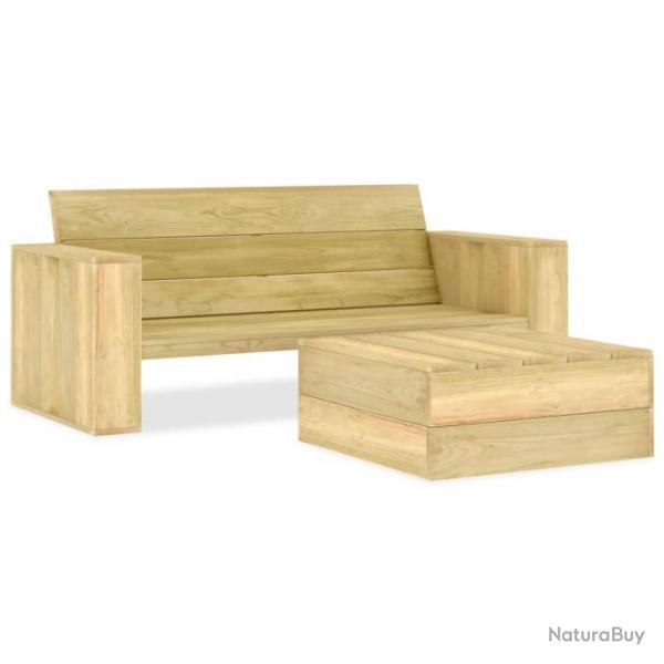 Salon de jardin 3 pcs Bois de pin imprgn 3053197