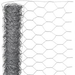 Grillage métallique hexagonal 0,5 x 10 m 25 mm Acier galvanisé 419769