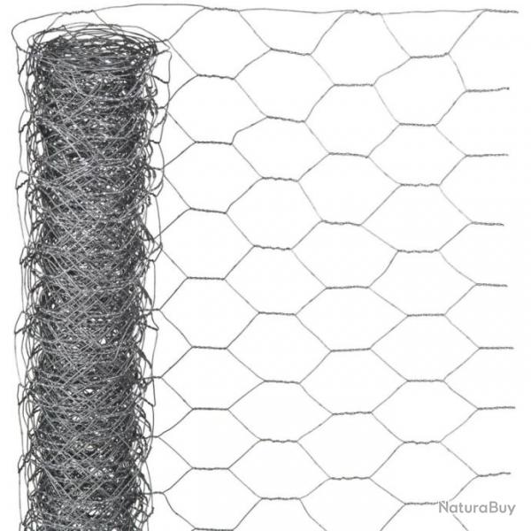 Grillage mtallique hexagonal 0,5 x 10 m 25 mm Acier galvanis 419769